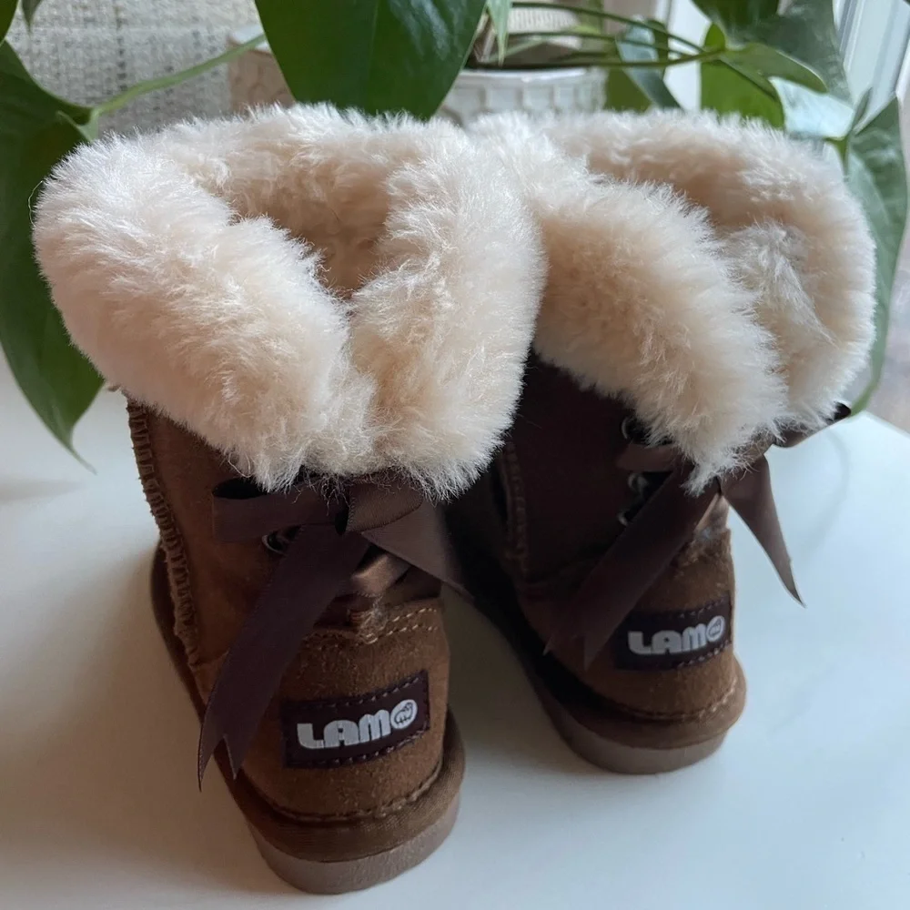 LAMO Toddler Girls Shearling-Lined Boots Size 7